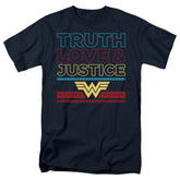 Wonder Woman 1984 Truth Love Justice Men's 18/1 Cotton Short-Sleeve T-Shirt