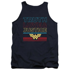 Wonder Woman 1984 Truth Love Justice Men's 18/1 Cotton Tank Top