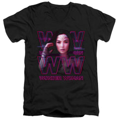 Wonder Woman 1984 Vaporwave Wonder Woman Men's 30/1 Cotton Slim V-Neck T-Shirt