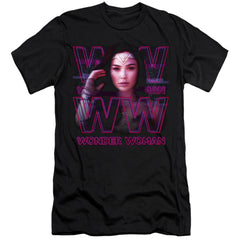Wonder Woman 1984 Vaporwave Wonder Woman Men's Ultra-Soft 30/1 Cotton Slim Short-Sleeve T-Shirt
