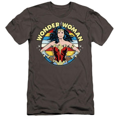 Wonder Woman 1984 Woman Of Wonder Men's Ultra-Soft 30/1 Cotton Slim Short-Sleeve T-Shirt