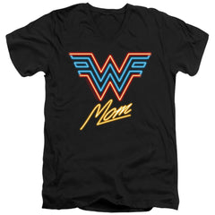Wonder Woman 1984 Wonder Mom Neon Men's 30/1 Cotton Slim V-Neck T-Shirt