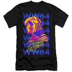 Wonder Woman 1984 WW84 Repeat Men's Ultra-Soft 30/1 Cotton Slim Short-Sleeve T-Shirt