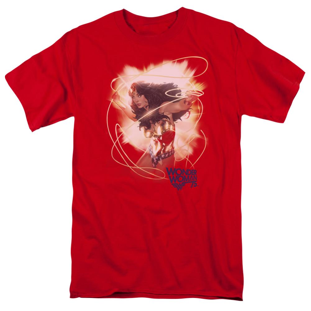 Wonder Woman 75th Burst Men's 18/1 Cotton Short-Sleeve T-Shirt
