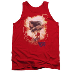 Wonder Woman 75th Burst Men's 18/1 Cotton Tank Top