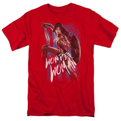 Wonder Woman Movie American Hero Men's 18/1 Cotton Short-Sleeve T-Shirt