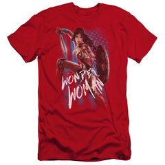 Wonder Woman Movie American Hero Men's Ultra-Soft 30/1 Cotton Slim Short-Sleeve T-Shirt
