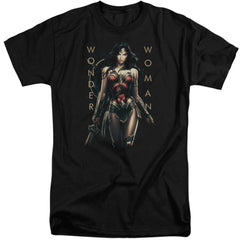 Wonder Woman Movie Armed And Dangerous Men's 18/1 Tall Cotton Short-Sleeve T-Shirt