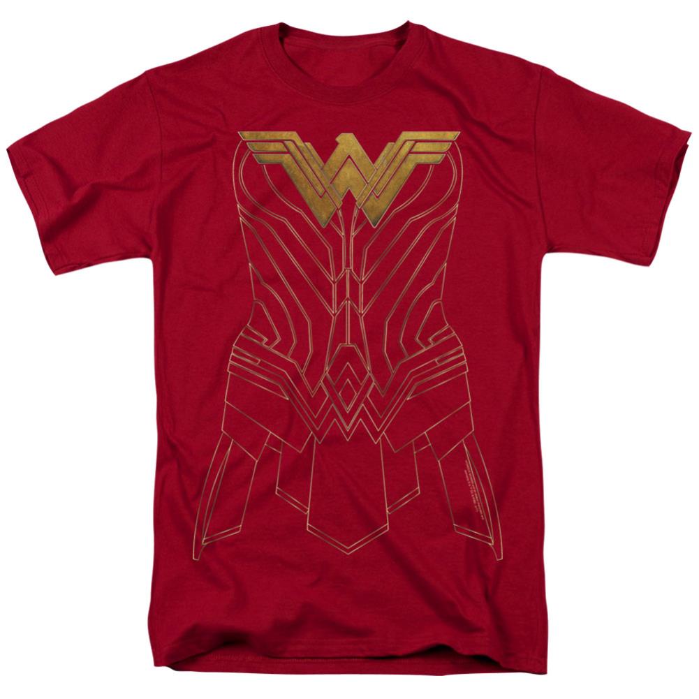 Wonder Woman Movie Armor Outline Men's 18/1 Cotton Short-Sleeve T-Shirt