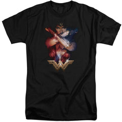 Wonder Woman Movie Arms Crossed Men's 18/1 Tall Cotton Short-Sleeve T-Shirt