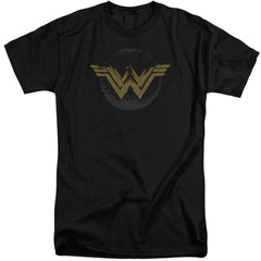 Wonder Woman Movie Distressed Logo Men's 18/1 Tall Cotton Short-Sleeve T-Shirt