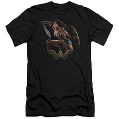 Wonder Woman Movie Fight Men's Ultra-Soft 30/1 Cotton Slim Short-Sleeve T-Shirt