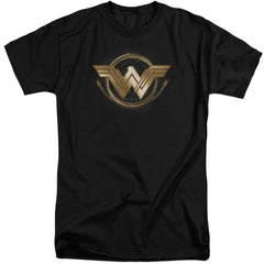 Wonder Woman Movie Lasso Logo Men's 18/1 Tall Cotton Short-Sleeve T-Shirt