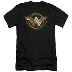 Wonder Woman Movie Lasso Logo Men's Ultra-Soft 30/1 Cotton Slim Short-Sleeve T-Shirt