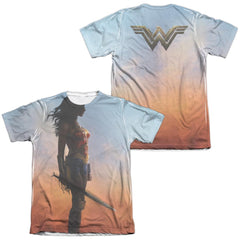 Wonder Woman Movie Poster (Front/Back Print) Men's Regular Fit Poly Cotton Short-Sleeve T-Shirt