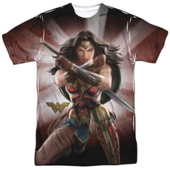 Wonder Woman Movie Protector Of Humanity Men's Regular Fit Polyester Short-Sleeve T-Shirt