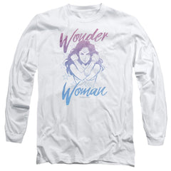 Wonder Woman Movie Retro Stance Men's 18/1 Cotton Long-Sleeve T-Shirt