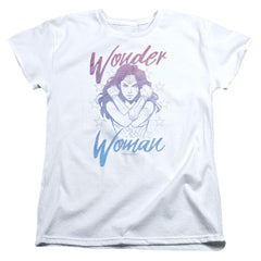 Wonder Woman Movie Retro Stance Women's 18/1 Cotton Short-Sleeve T-Shirt