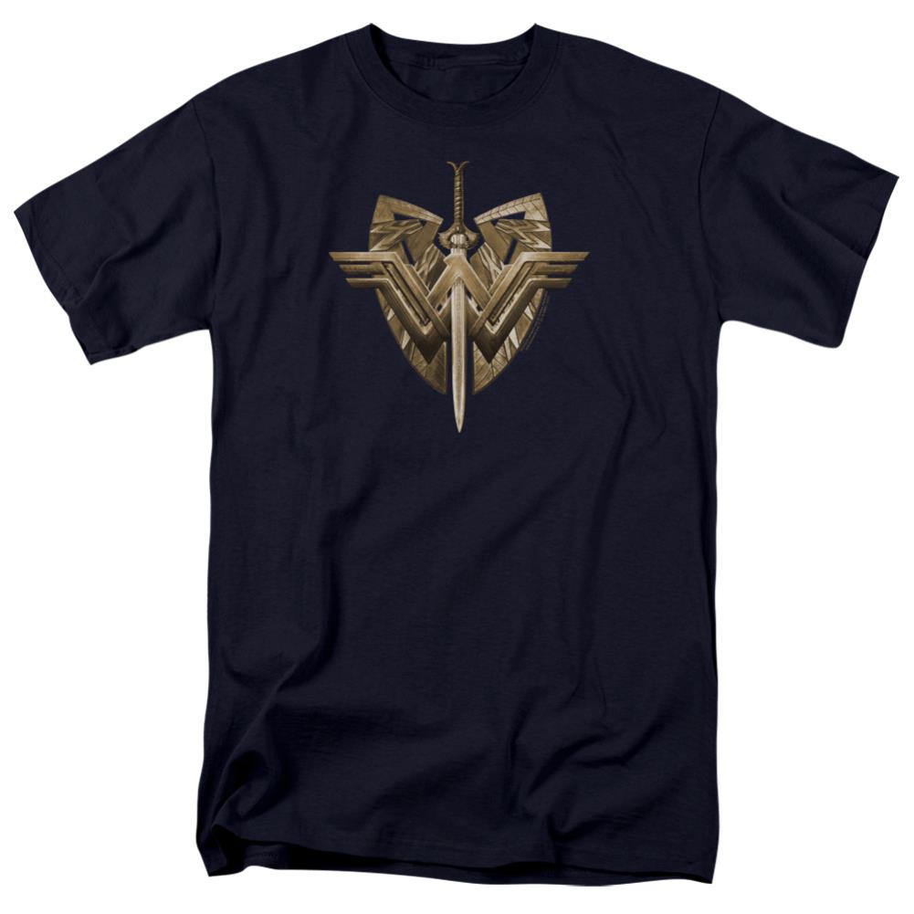 Wonder Woman Movie Sword Emblem Men's 18/1 Cotton Short-Sleeve T-Shirt