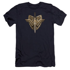 Wonder Woman Movie Sword Emblem Men's Ultra-Soft 30/1 Cotton Slim Short-Sleeve T-Shirt