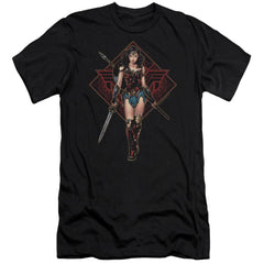 Wonder Woman Movie Warrior Men's Ultra-Soft 30/1 Cotton Slim Short-Sleeve T-Shirt
