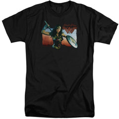 Wonder Woman Movie Warrior Woman Men's 18/1 Tall Cotton Short-Sleeve T-Shirt