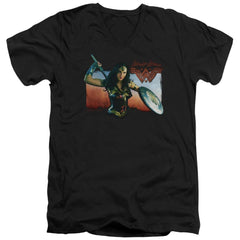 Wonder Woman Movie Warrior Woman Men's 30/1 Cotton Slim V-Neck T-Shirt
