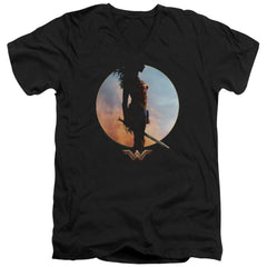 Wonder Woman Movie Wisdom And Wonder Men's 30/1 Cotton Slim V-Neck T-Shirt