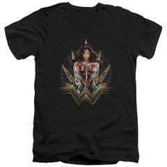 Wonder Woman Movie Wonder Blades Men's 30/1 Cotton Slim V-Neck T-Shirt