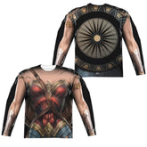 Wonder Woman Movie Wonder Uniform (Front/Back Print) Men's Regular Fit Polyester Long-Sleeve T-Shirt