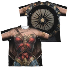 Wonder Woman Movie Wonder Uniform (Front/Back Print) Youth Regular Fit Poly Short-Sleeve T-Shirt