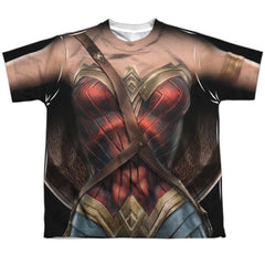 Wonder Woman Movie Wonder Uniform Youth Regular Fit Poly Short-Sleeve T-Shirt
