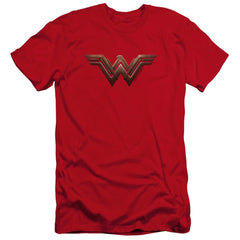 Wonder Woman Movie Wonder Woman Logo Men's Ultra-Soft 30/1 Cotton Slim Short-Sleeve T-Shirt