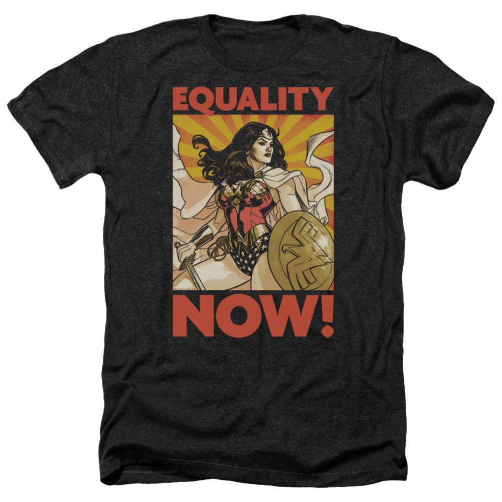 Wonder Woman Now Men's 30/1 Heather 60 40 Poly Short-Sleeve T-Shirt