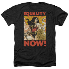 Wonder Woman Now Men's 30/1 Heather 60 40 Poly Short-Sleeve T-Shirt