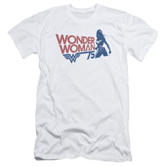 Wonder Woman WW75 Silhouette Men's Ultra-Soft 30/1 Cotton Slim Short-Sleeve T-Shirt