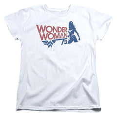 Wonder Woman WW75 Silhouette Women's 18/1 Cotton Short-Sleeve T-Shirt