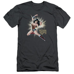 Wonder Woman WW75 The Bracelets Of Submission Men's Ultra-Soft 30/1 Cotton Slim Short-Sleeve T-Shirt