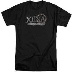 Xena Warrior Princess Battered Logo Men's 18/1 Tall Cotton Short-Sleeve T-Shirt