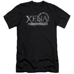 Xena Warrior Princess Battered Logo Men's Ultra-Soft 30/1 Cotton Slim Short-Sleeve T-Shirt