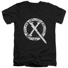 Xena Warrior Princess Sigil Men's 30/1 Cotton Slim V-Neck T-Shirt