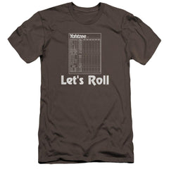 Yahtzee Lets Roll Men's Ultra-Soft 30/1 Cotton Slim Short-Sleeve T-Shirt