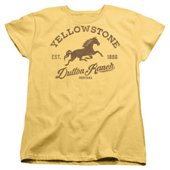 Yellowstone Dutton Ranch Horse Women's 18/1 Cotton Short-Sleeve T-Shirt