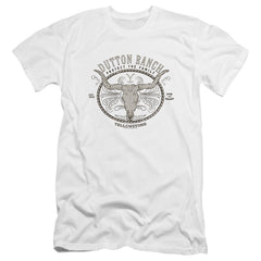 Yellowstone Dutton Ranch Men's Ultra-Soft 30/1 Cotton Slim Short-Sleeve T-Shirt
