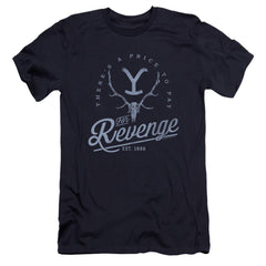 Yellowstone Revenge Skull Men's Ultra-Soft 30/1 Cotton Slim Short-Sleeve T-Shirt