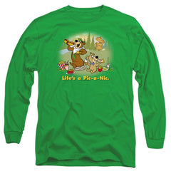 Yogi Bear Life's A Pic-A-Nic Men's 18/1 Cotton Long-Sleeve T-Shirt