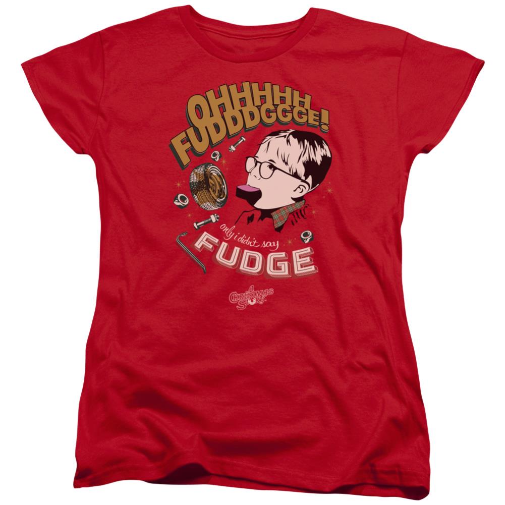 A Christmas Story Fudge Women's 18/1 Cotton Short-Sleeve T-Shirt