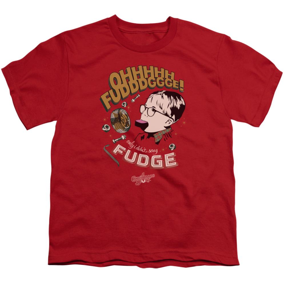A Christmas Story Fudge Youth 18/1 100% Cotton Short-Sleeve T-Shirt