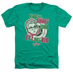 A Christmas Story You'll Shoot Your Eye Out Men's 30/1 Heather 60 40 Poly Short-Sleeve T-Shirt