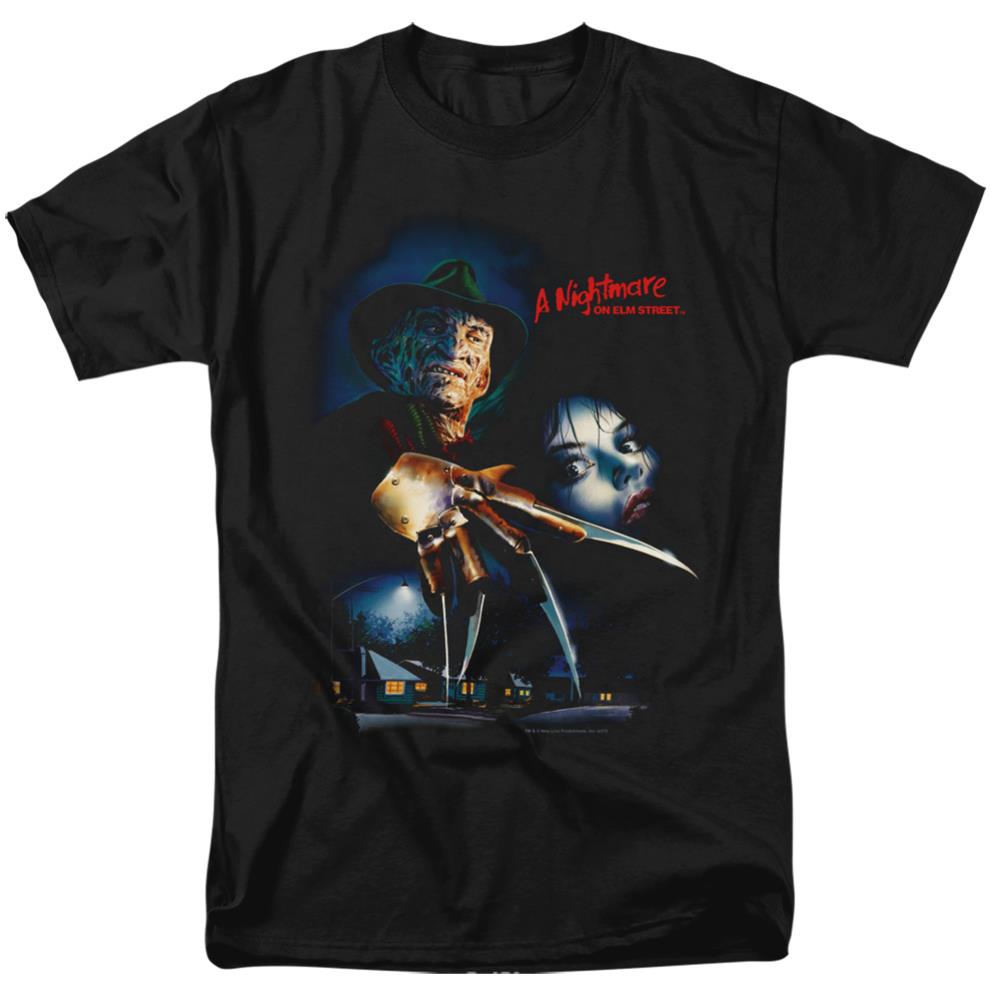 A Nightmare On Elm Street Elm Street Poster Men's 18/1 Cotton Short-Sleeve T-Shirt